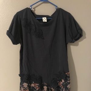 Anthropologie Navy Tunic Top